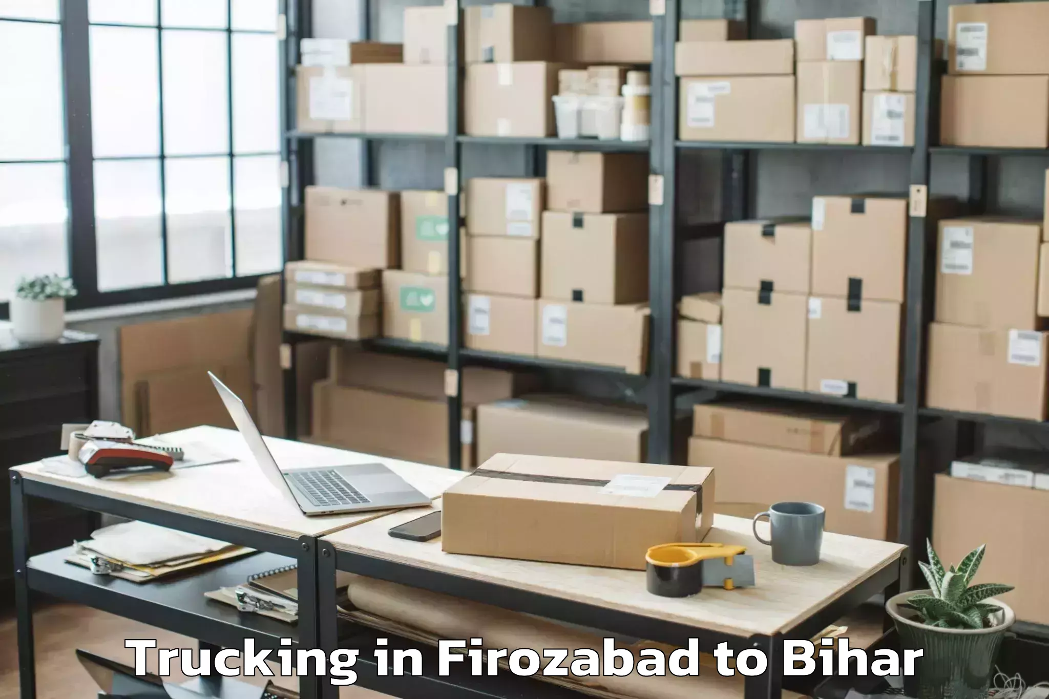 Book Firozabad to Banmankhi Trucking Online